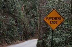 Pavement End Road Sign